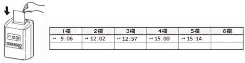 打刻のみ 再入