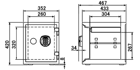 A125R3WR 寸法図 詳細