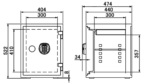 A530R3WR 寸法図 詳細