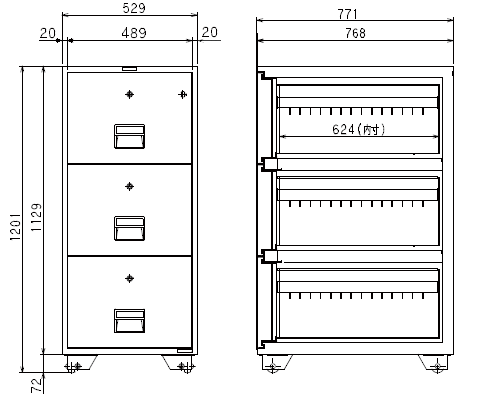 B4-3KJ 寸法図 詳細