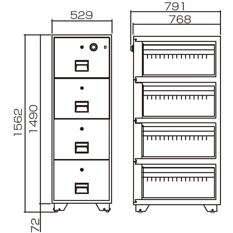 B4-4KDJ 寸法図 詳細