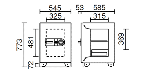 BSX50-3DKS 寸法図 詳細