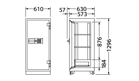 CS-92E 寸法図 詳細