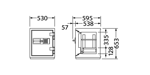 CSG-65E 寸法図 詳細