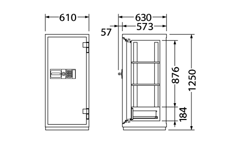 CSG-92E 寸法図 詳細