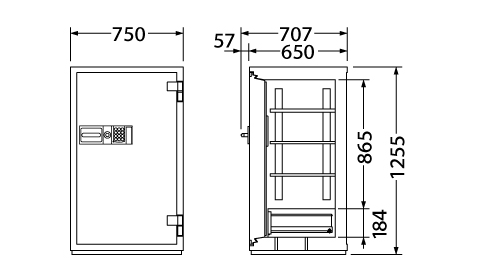 CSG-93ER 寸法図 詳細