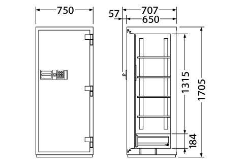 CSG-95E 寸法図 詳細