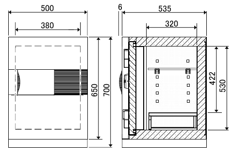 DPS6500 寸法図 詳細