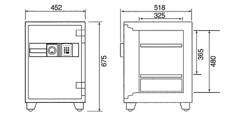 DSE68-DX 寸法図 詳細