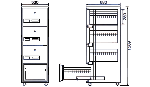 DSF680-4K 寸法図 詳細