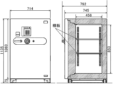 FAC-21C 寸法図 詳細