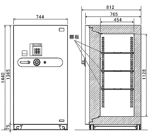 FAC-28C 寸法図 詳細