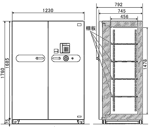 FAC-72T 寸法図 詳細