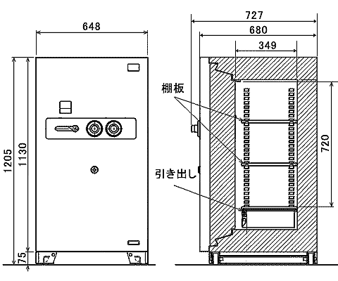 GAC-12 寸法図 詳細