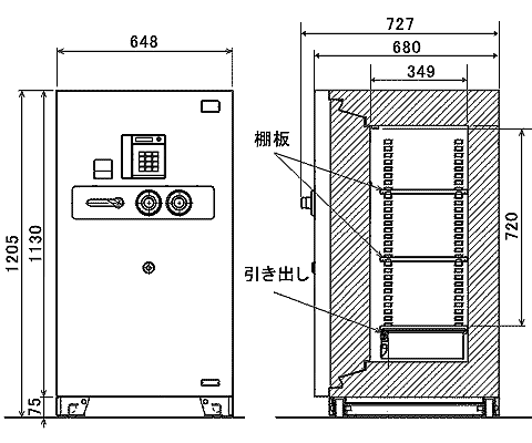 GAC-1CT 寸法図 詳細