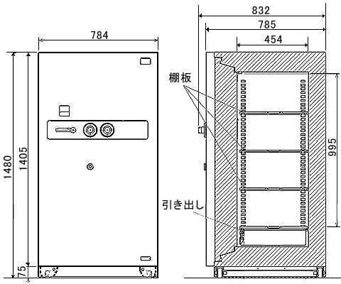 GAC-28 寸法図 詳細