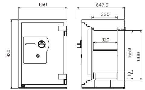 GF93V 寸法図 詳細