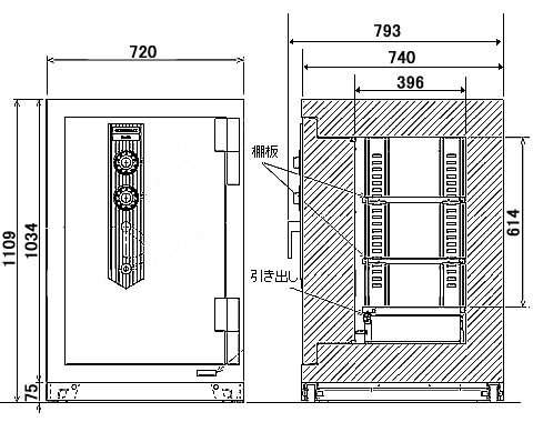 GM-30 寸法図 詳細