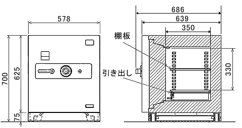 GSA-06 寸法図 詳細