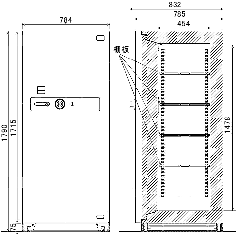 GSA-36 寸法図 詳細