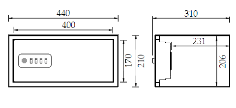 HSP-210 寸法図 詳細