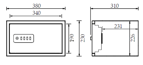 HSP-230 寸法図 詳細