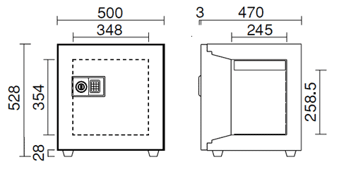 KMX-33EK-FA 寸法図 詳細