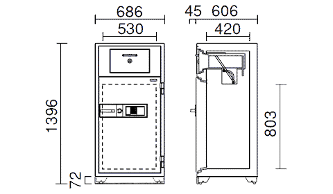 KPX53-ER 寸法図 詳細