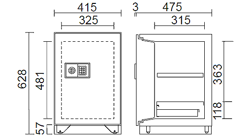 KS-50EK-F 寸法図 詳細