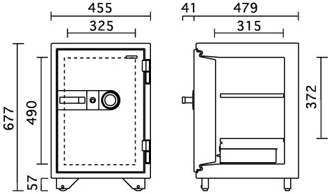 KS-50SD 寸法図 詳細