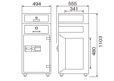 P94E-3 寸法図 詳細