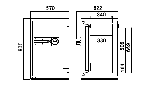 HPC90V 寸法図 詳細