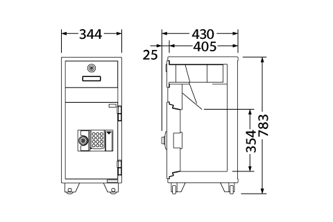 PS-20E 寸法図 詳細