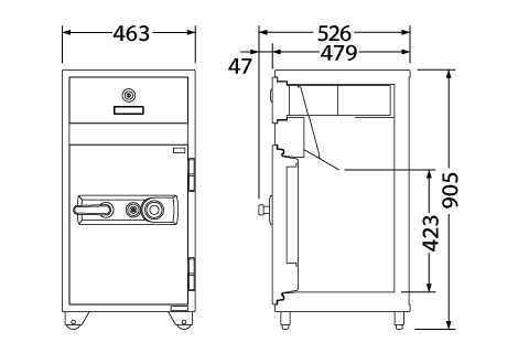 PS-50 寸法図 詳細