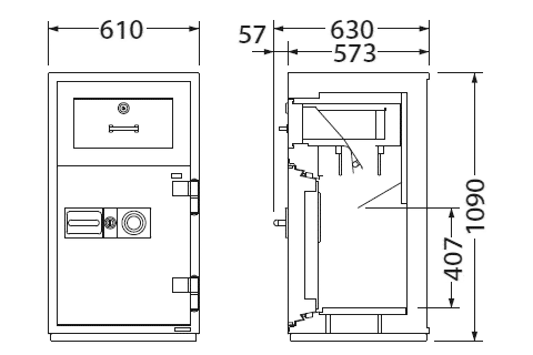 PSG-100 寸法図 詳細
