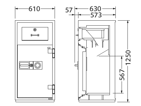 PSG-125 寸法図 詳細