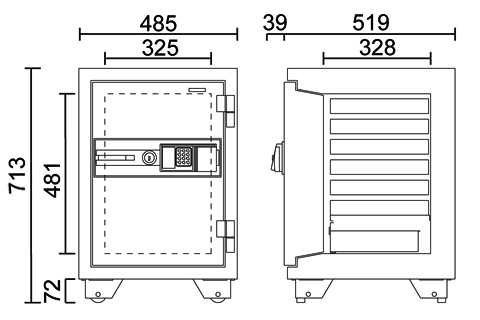 STS-50XER 寸法図 詳細