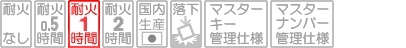 金庫の性能表示 耐火1時間